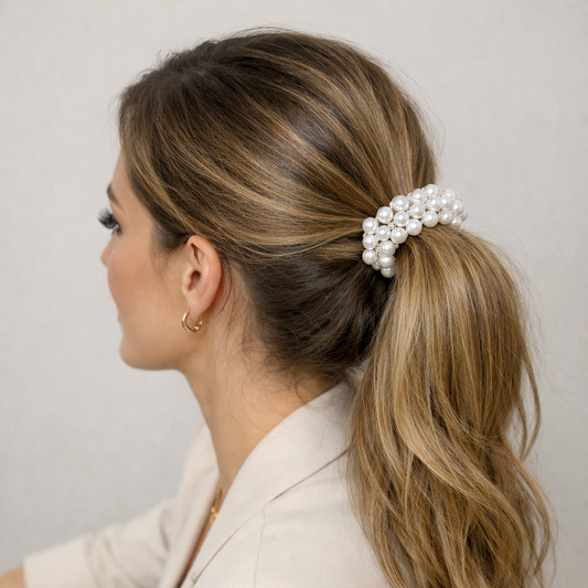 Parel elastiek – Luxe Gevlochten met Glans